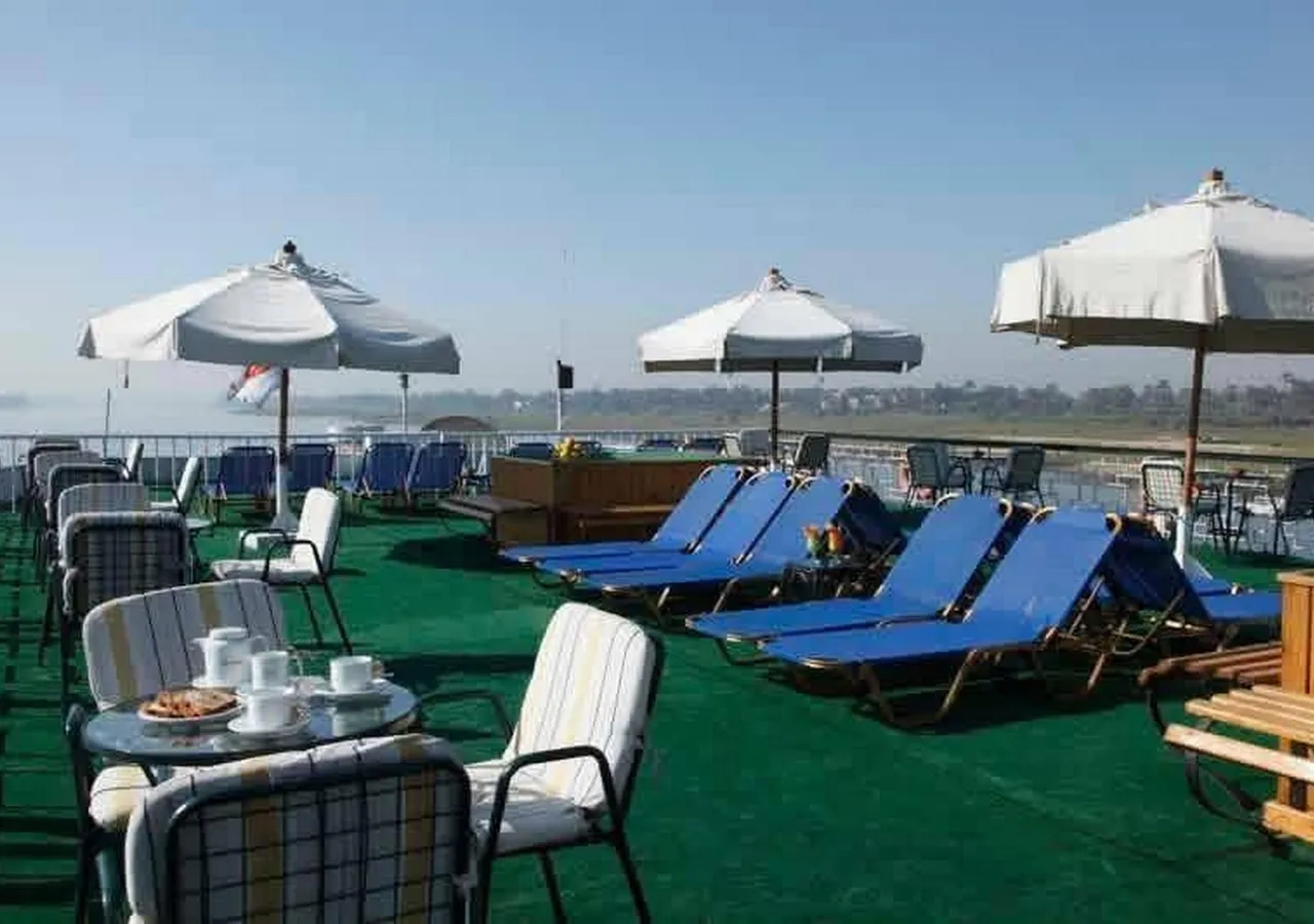 Sun deck of the JAZ Helio Nile Cruise Nile cruise